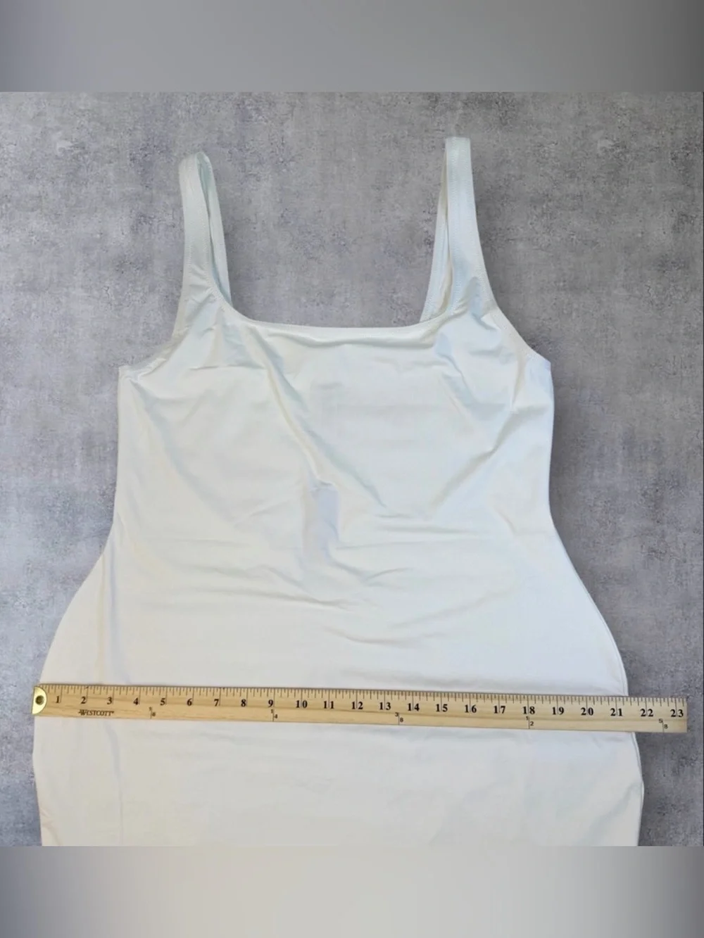 NWT SKIMS Swim Tank Dress Cover Up Marble 2X Scoop Neck Stretch Mini
